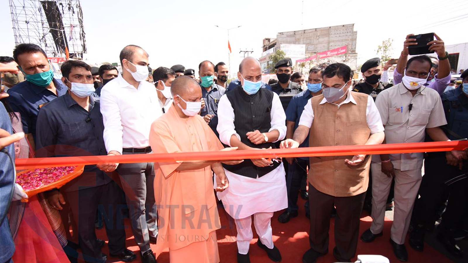 Defense Minister Rajnath Singh inaugurates flyover