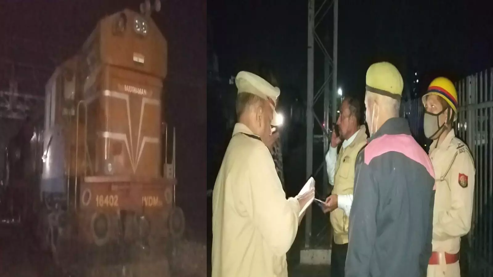 मालगाड़ी में लगी आग, इंजन से कूदा चालक, हापुड़ रेलवे विभाग में अफरा तफरी