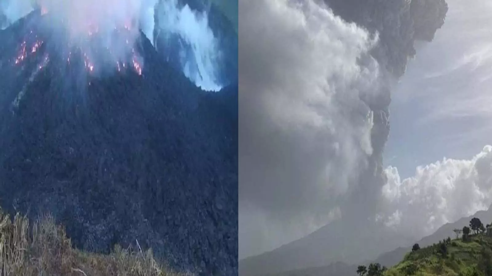 ज्वालामुखी विस्फोट: 6 KM ऊपर तक उड़े अवशेष, घर छोड़ कर भागे लोग