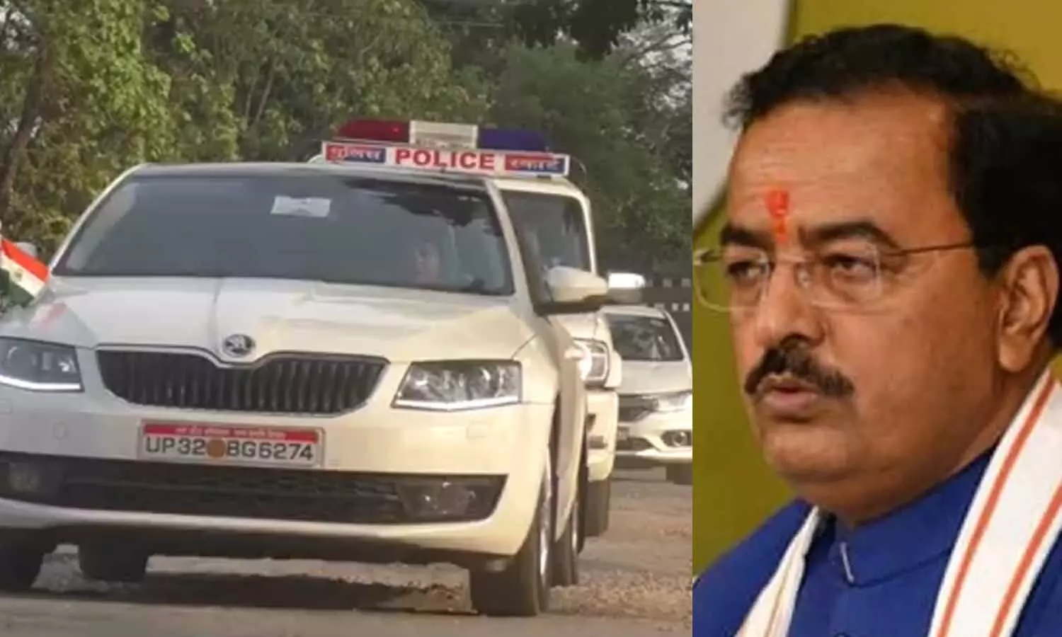 डिप्टी CM केशव प्रसाद के काफिले की गाड़ी से ट्रक की भिड़ंत, 4 पुलिसकर्मी घायल