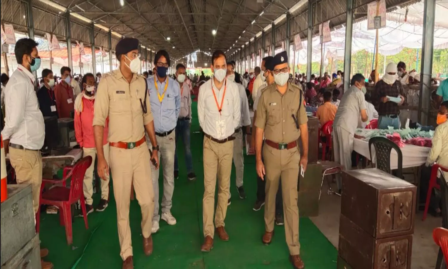 Counting of panchayat elections conducted amid tight security arrangements in jhansi