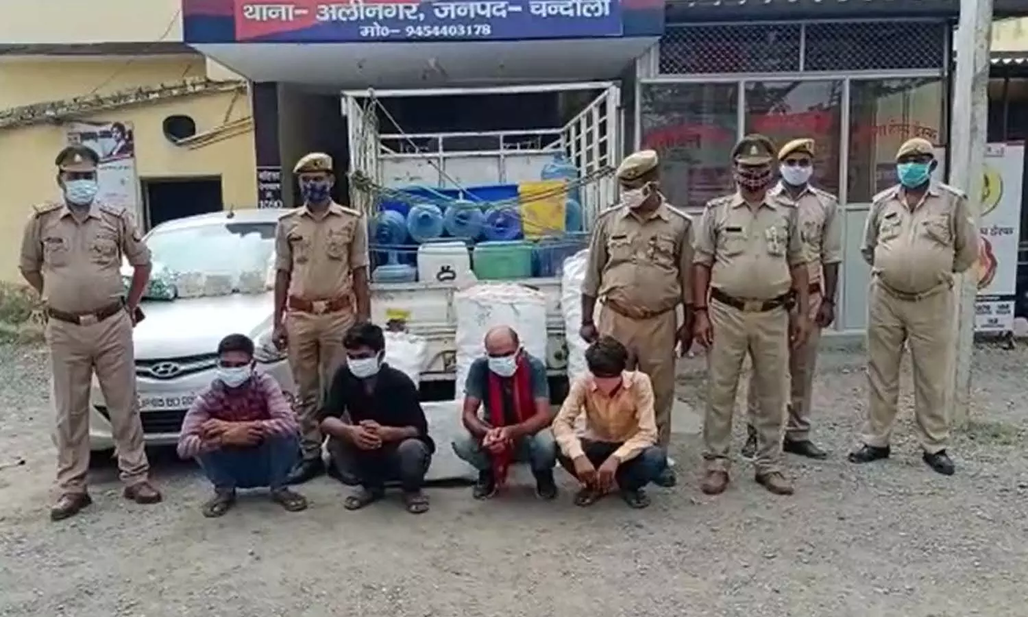 Illegal liquor factory busted police arrested 4 accused