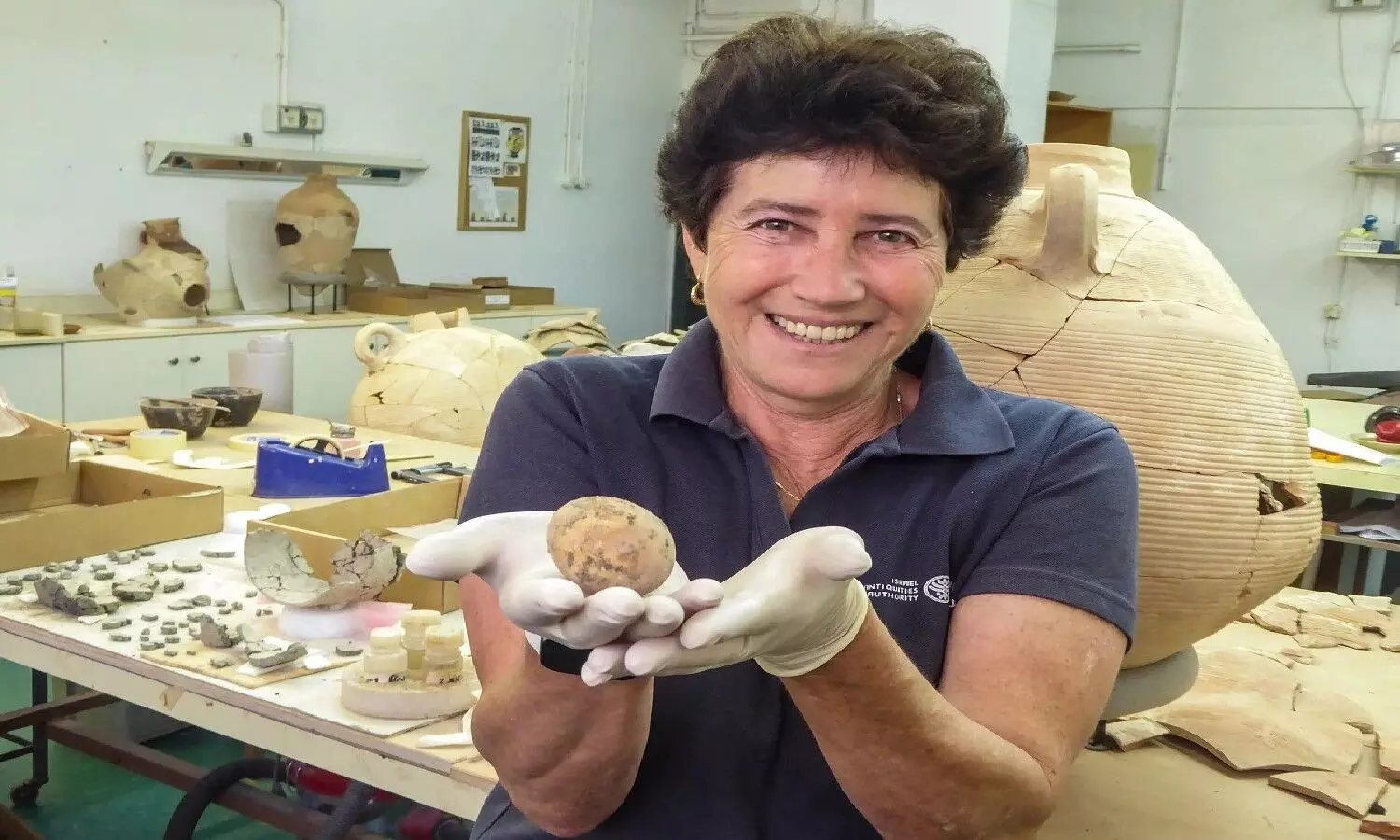 While excavating at a place in Israel, about 1000 years old chicken egg has been found.