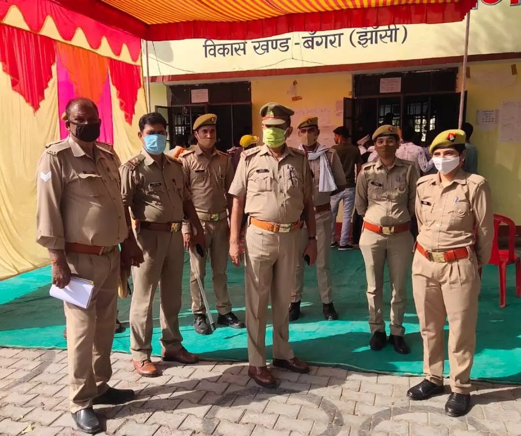 Heavy police force deployed in Jhansi Panchayat election counting