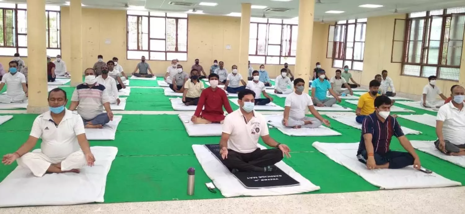 Ambedkarnagar Yoga Day News:  योग से हमारे जीवन में होता है शक्ति का संचार: जिलाधिकारी