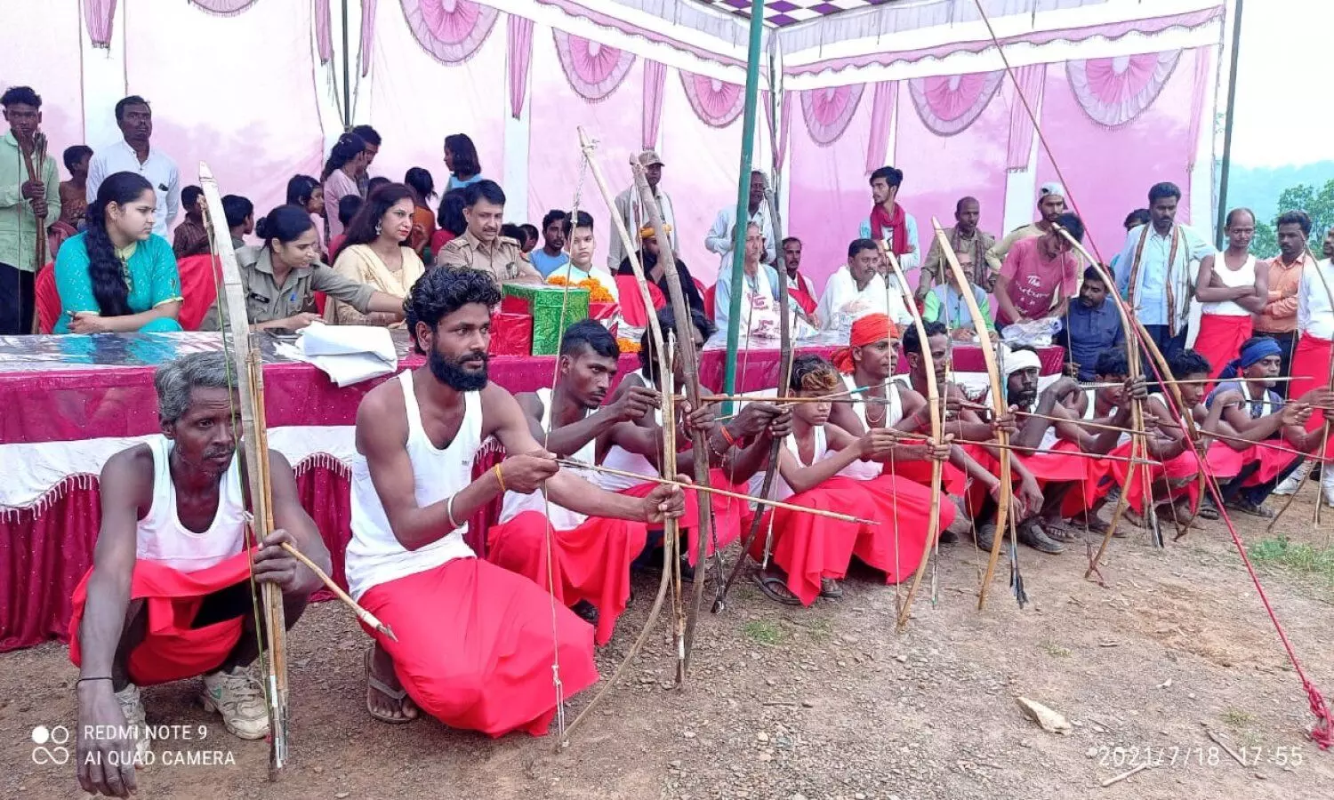 Archery competition by tribal people in sonbhadra