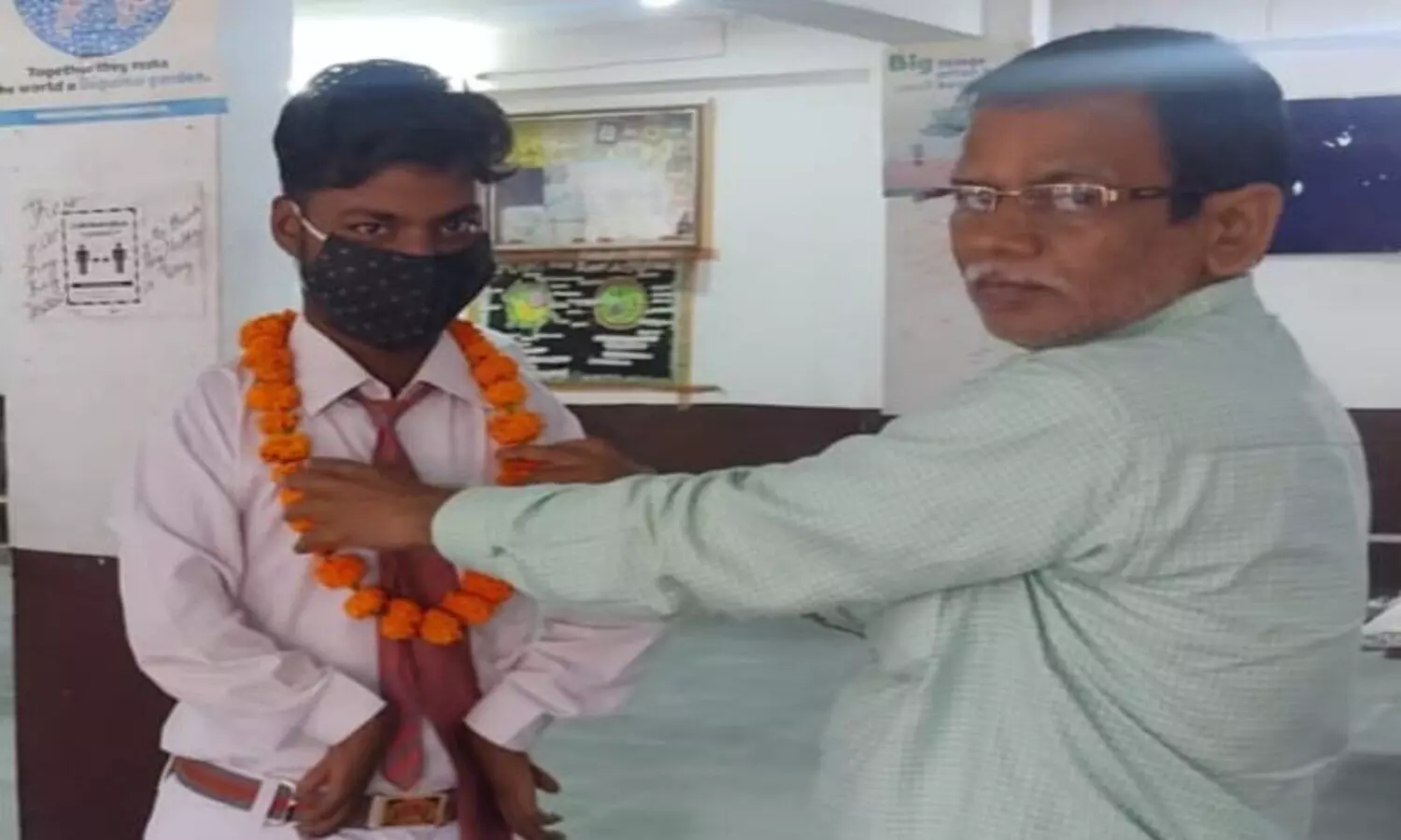 Teacher greeted tushar