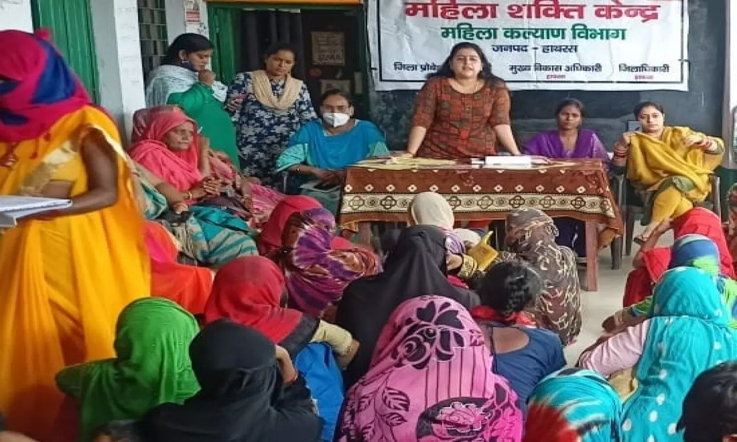 Women present in programme of women empowerment in village