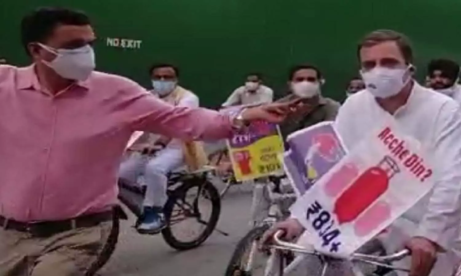 Cycle march led by Rahul after Breakfast Party
