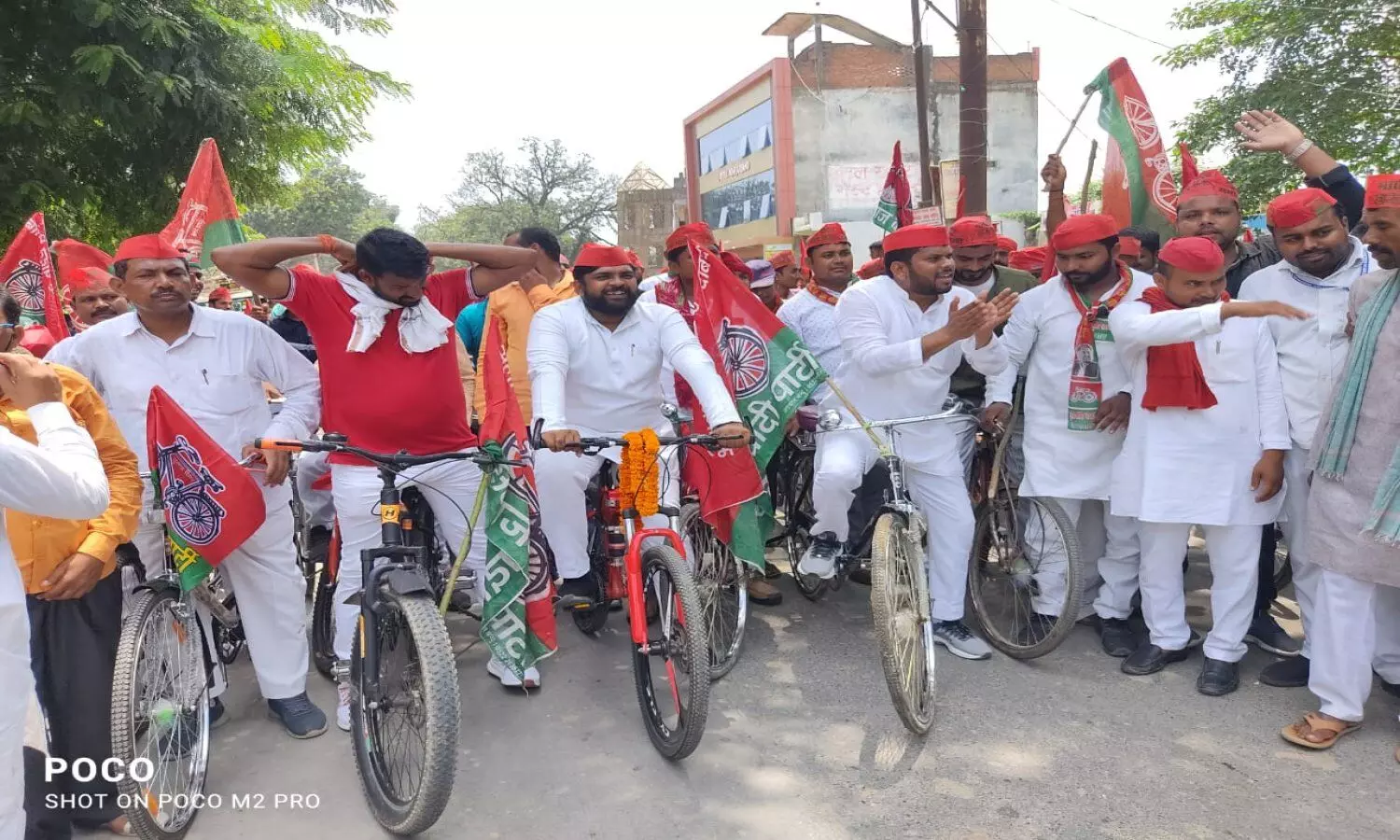 Cycle yatra by SP leader