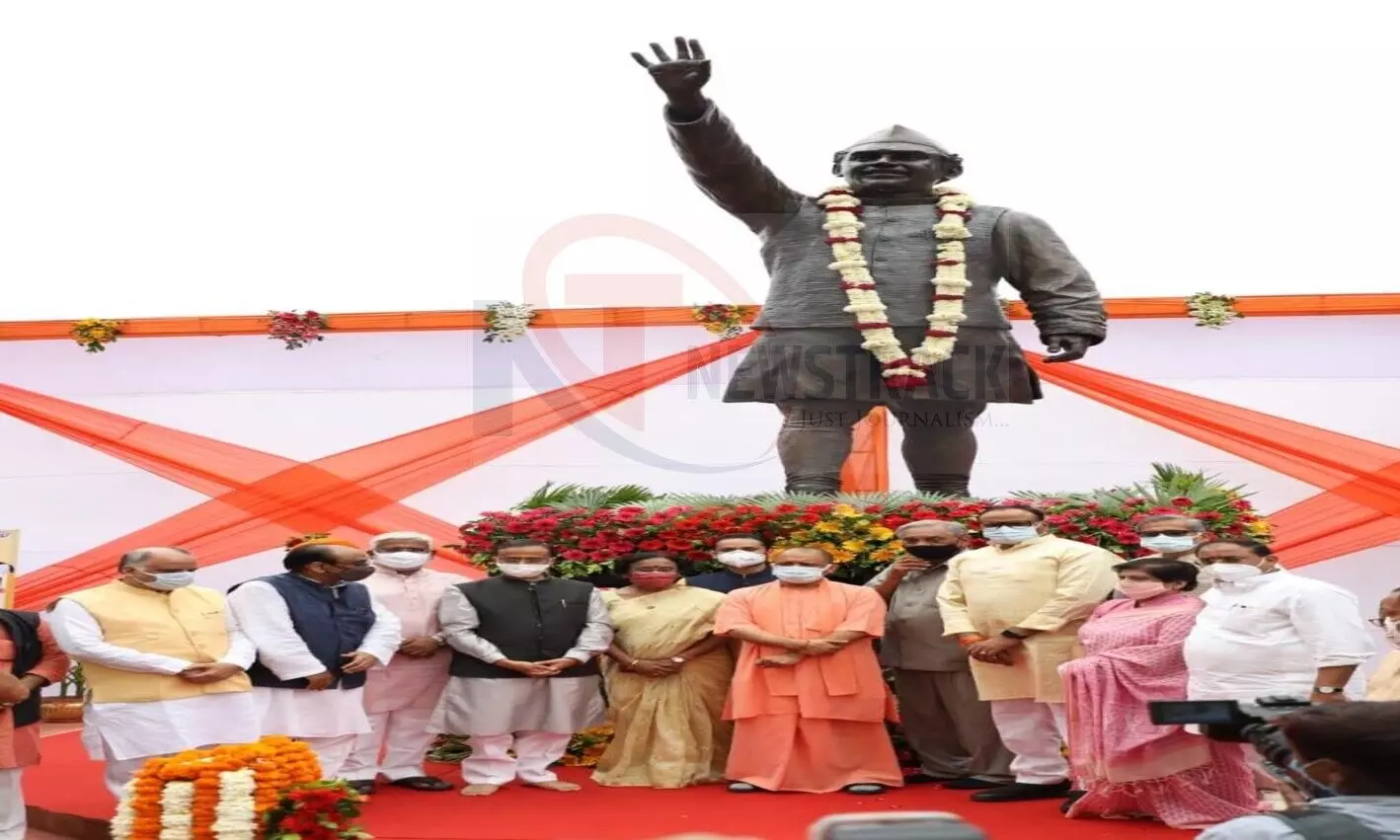 The statue located at Yojna Bhawan was unveiled