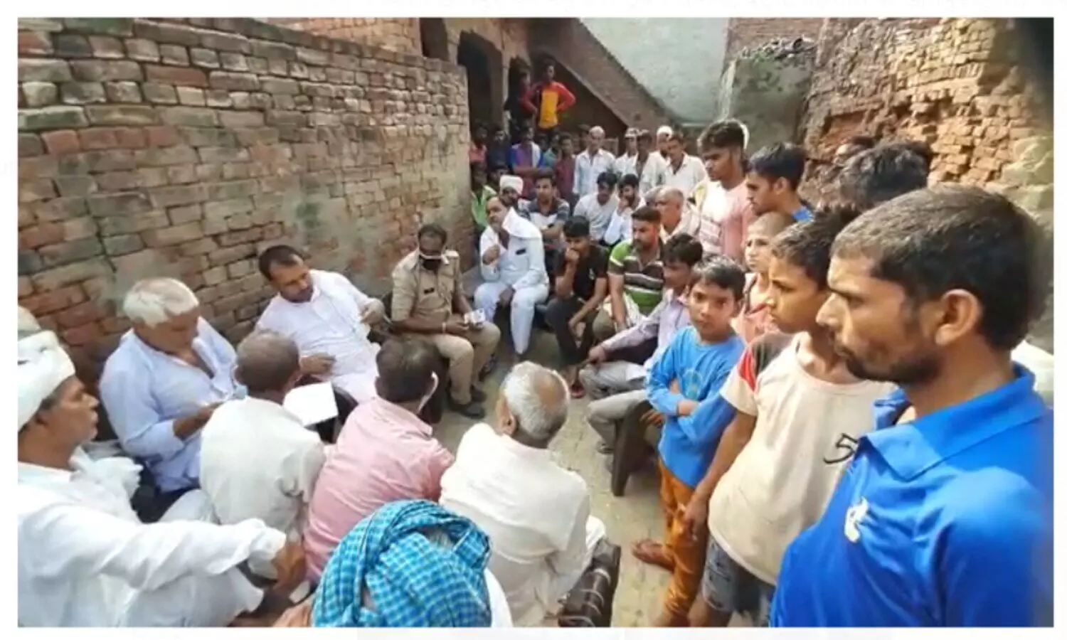 people gather on the house of family