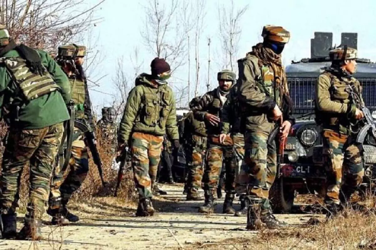 Encounter of security forces with two terrorists including top TRF commander in Srinagars Batmaloo