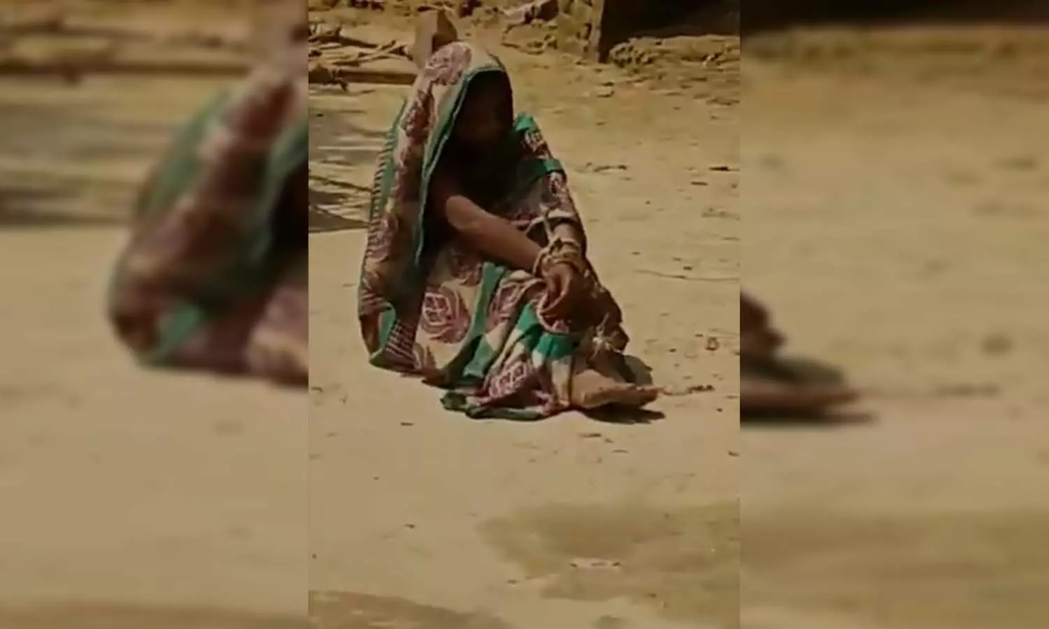 Taliban punishment for dowry, husband tied wifes hands and feet with rope and sat in the sun