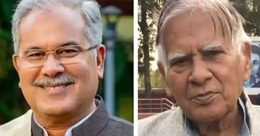 Chhattisgarh cm bhupesh baghel father nand kumar baghel arrested