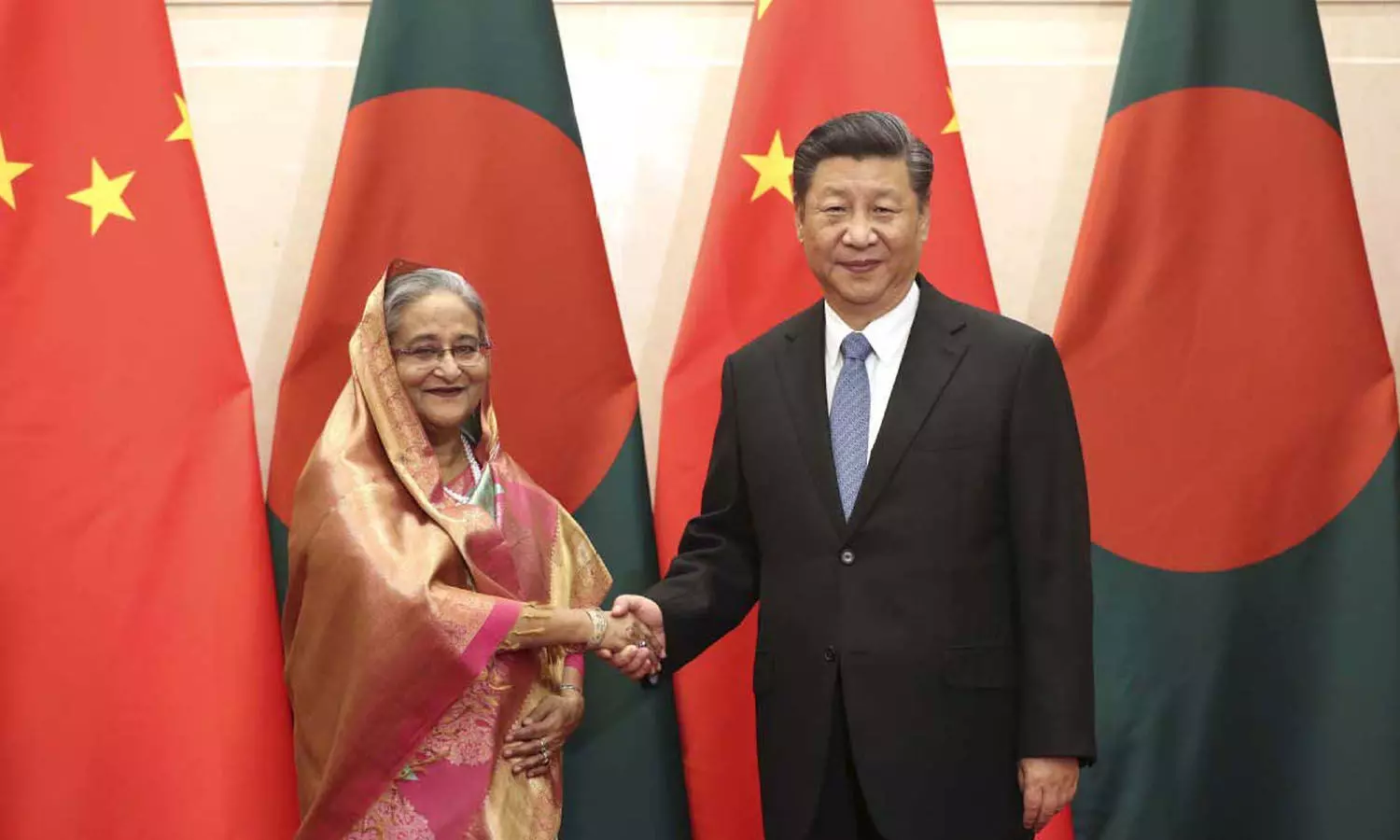 Sheikh Hasina and Xi Jinping