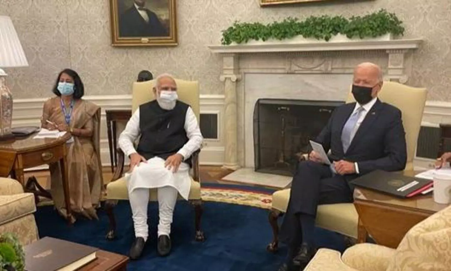 PM Modis bilateral meeting with President Biden begins