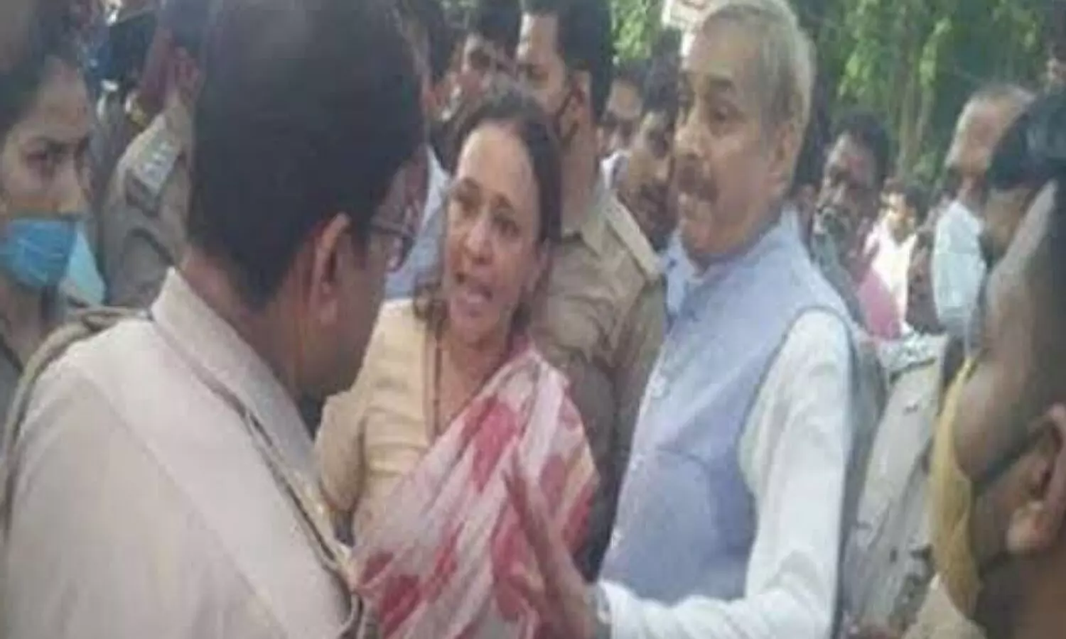 Congress leader Pramod Tiwari Legislature leader Aradhana Mishra