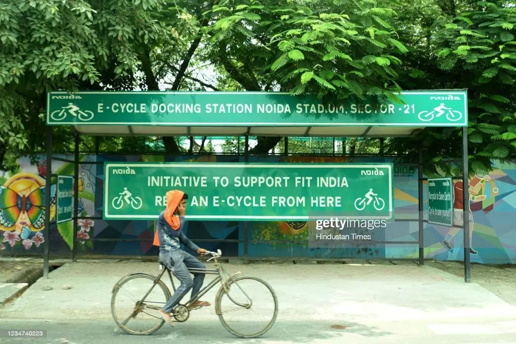 Noida News last mile connectivity E bike sharing system Company selection end October Uttar Pradesh News