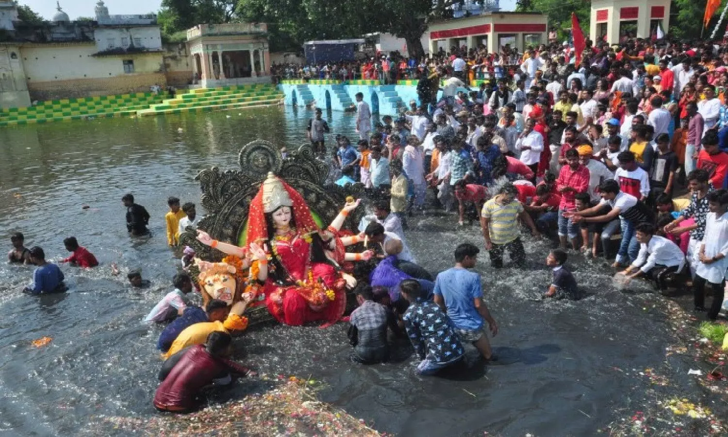 Durga idol immersion