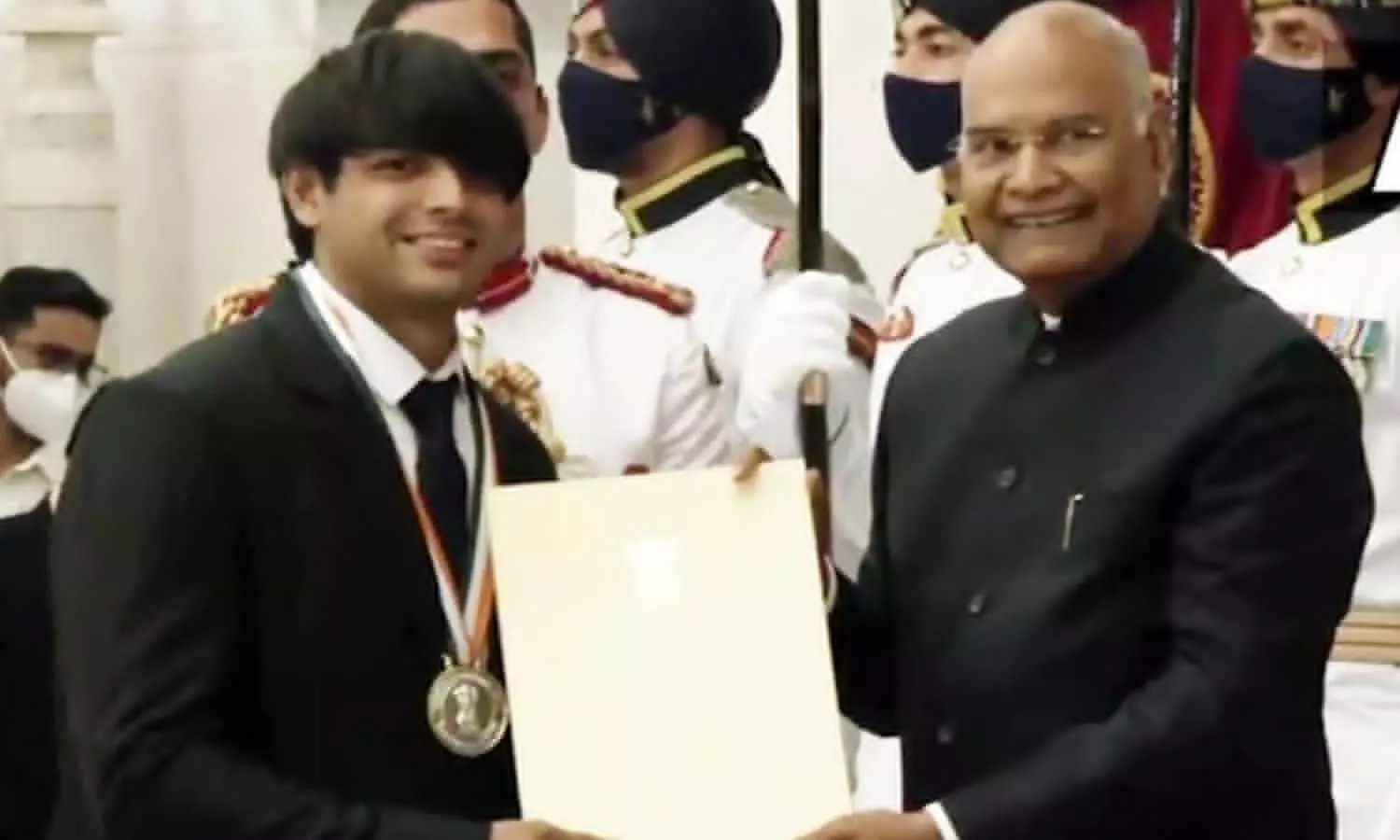Neeraj-Mitali-Ravi Dahiya got Khel Ratna, President honored
