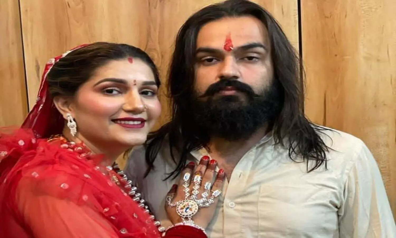 Sapna Choudhary with her husband Veer Sahu