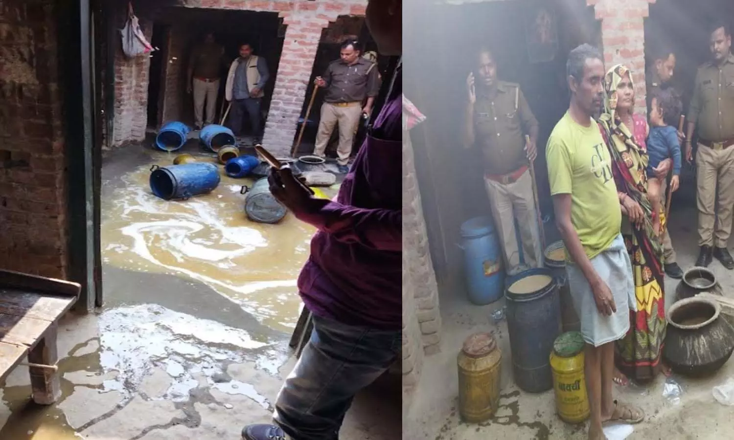 Lakhimpur: Massive campaign against illegal liquor, Lahan caught in huge quantity