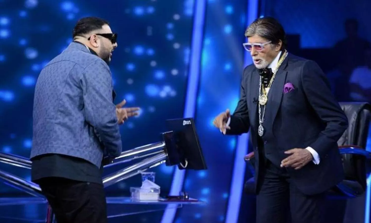 kBC host Amitabh Bachchan - guest Singer Badshah