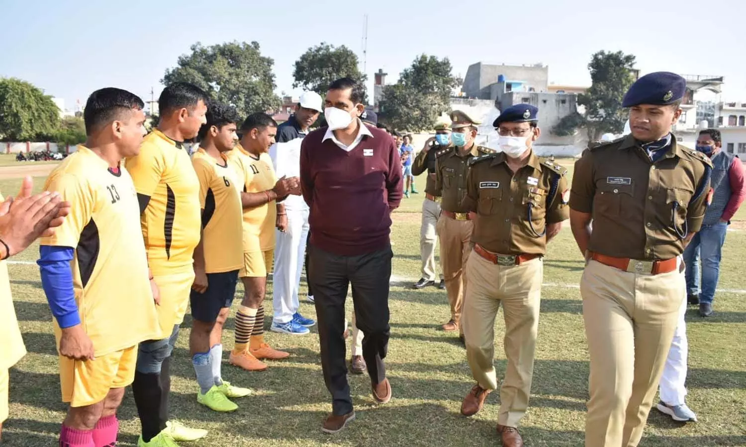 Bulandshahr News: Inter-district match of police football teams, Bulandshahr mens team and Meerut womens team won