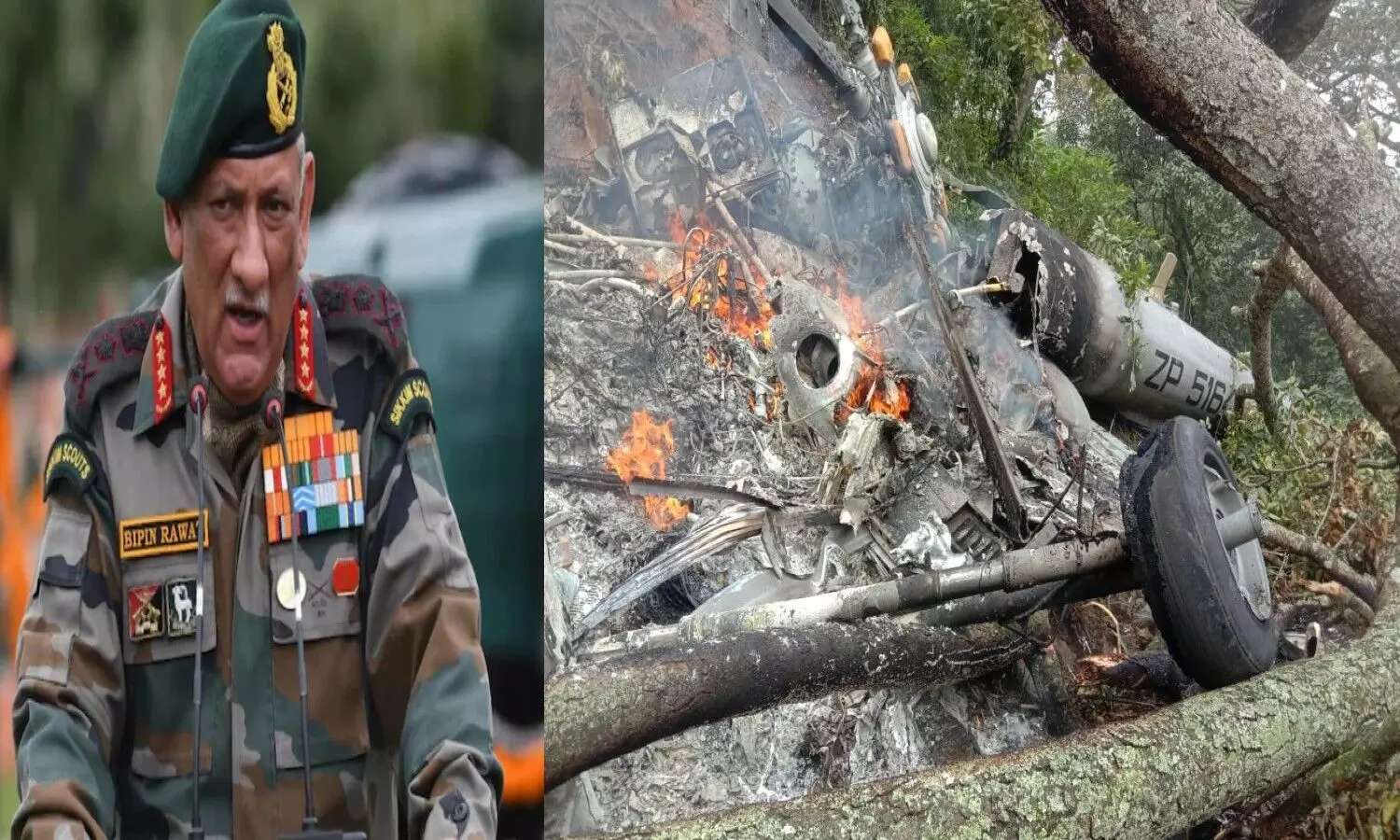 हेलीकॉप्टर क्रैश वीडियो: जल कर राख हुआ जनरल बिपिन रावत का सैन्य हेलीकॉप्टर, देखें घटनास्थल का नज़ारा