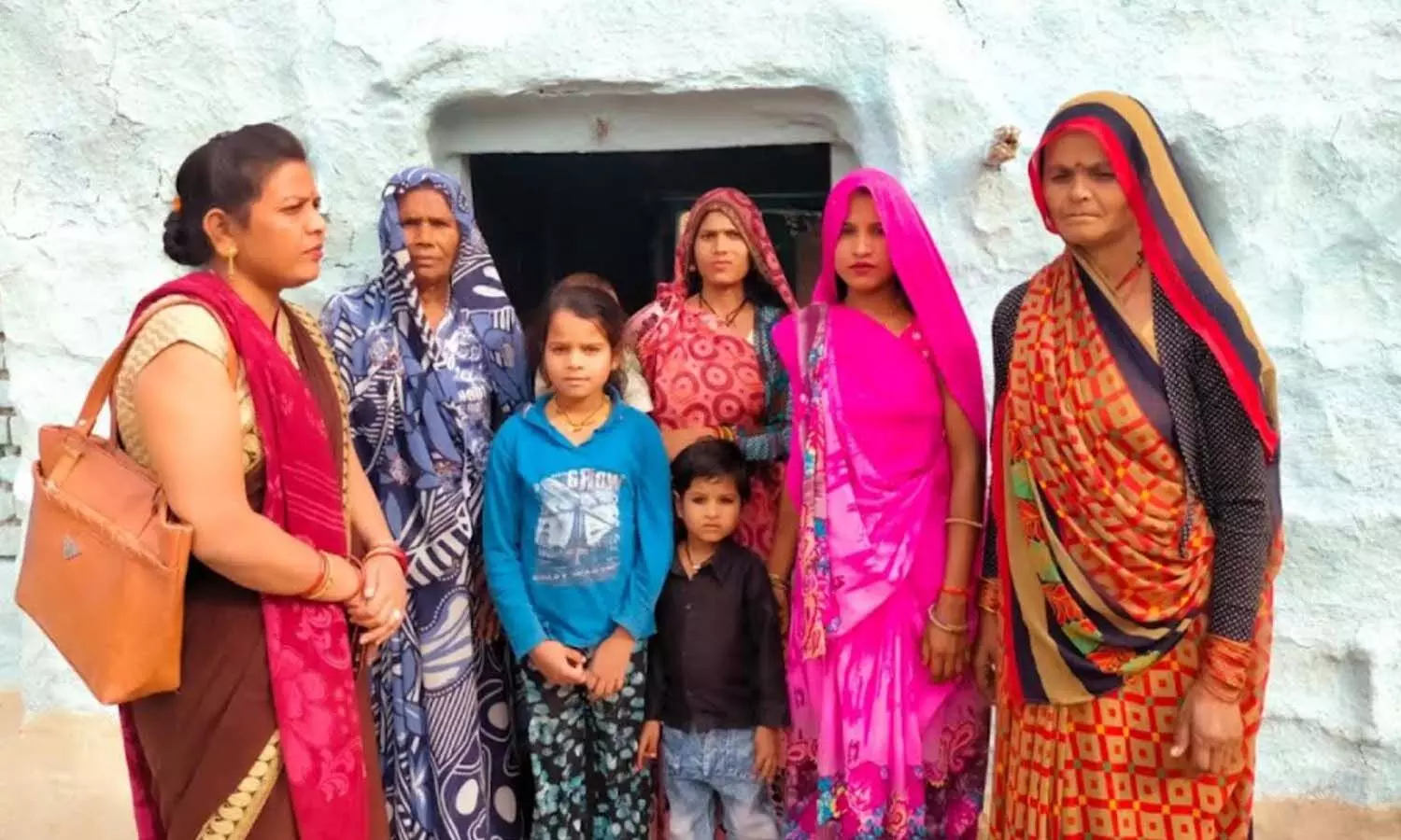 Mother-in-law in the village teaches family planning lessons to daughter-in-law