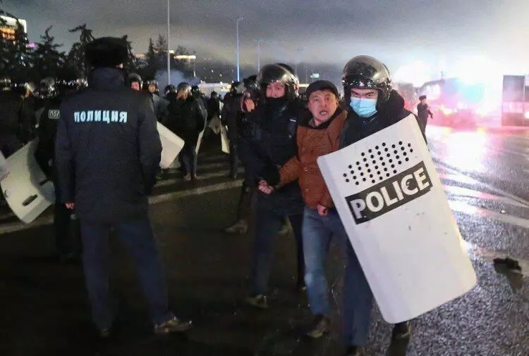 kazakhstan violent protest across the country