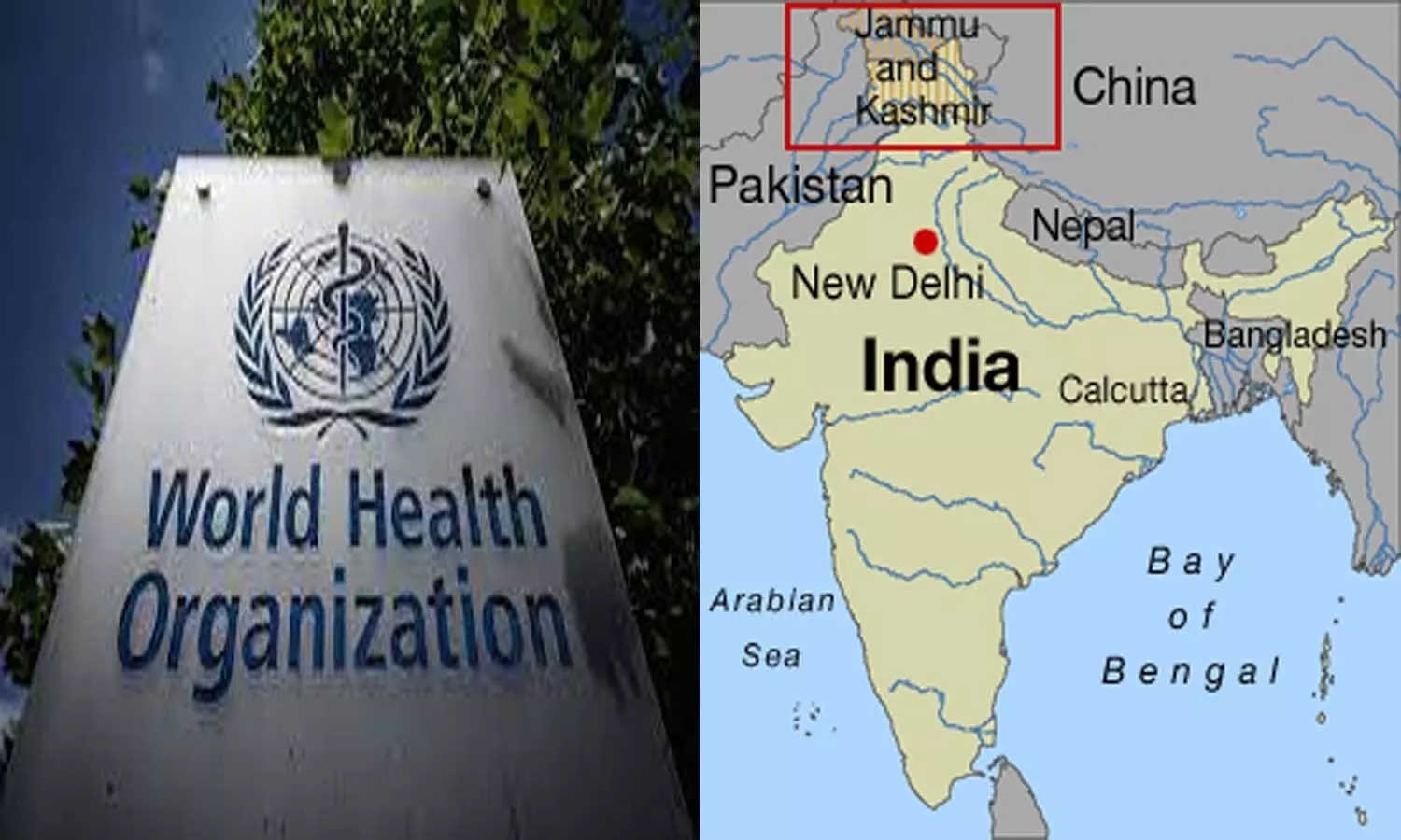 WHO Map Controversy: Controversy over World Health Organization map, showing Jammu and Kashmir as part of Pakistan and China