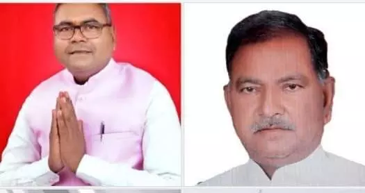 Apna Dal (K) candidate Awadhesh Patel and SP candidate Ravindra Bahadur Patel