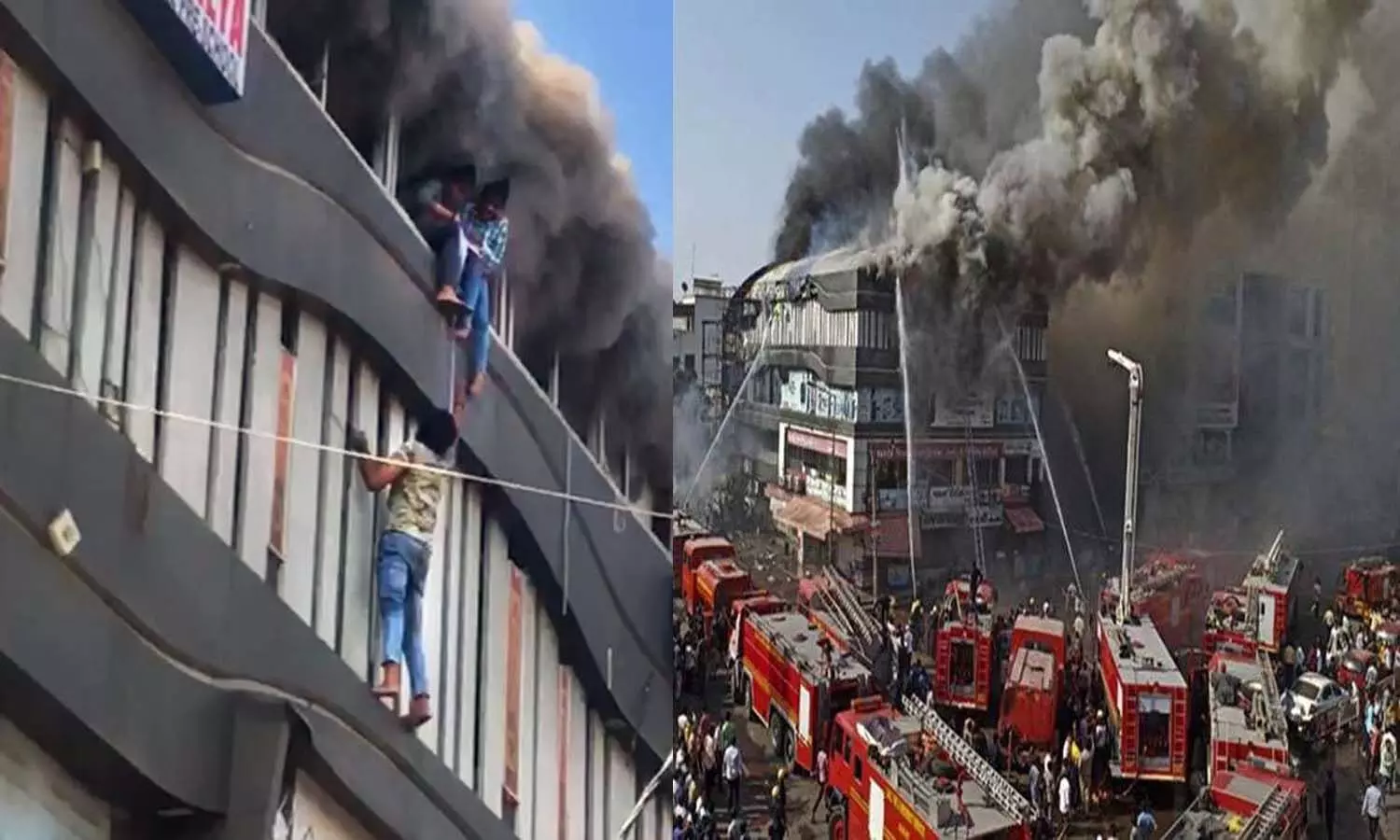 Gujarat News: A massive fire broke out in a complex in Surat, 20 girls were rescued