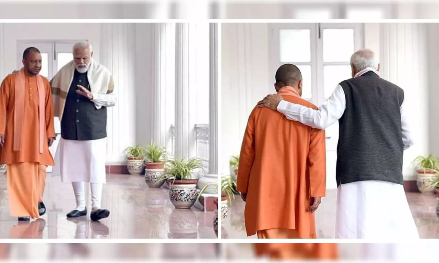 Narendra Modi with Yogi Adityanath