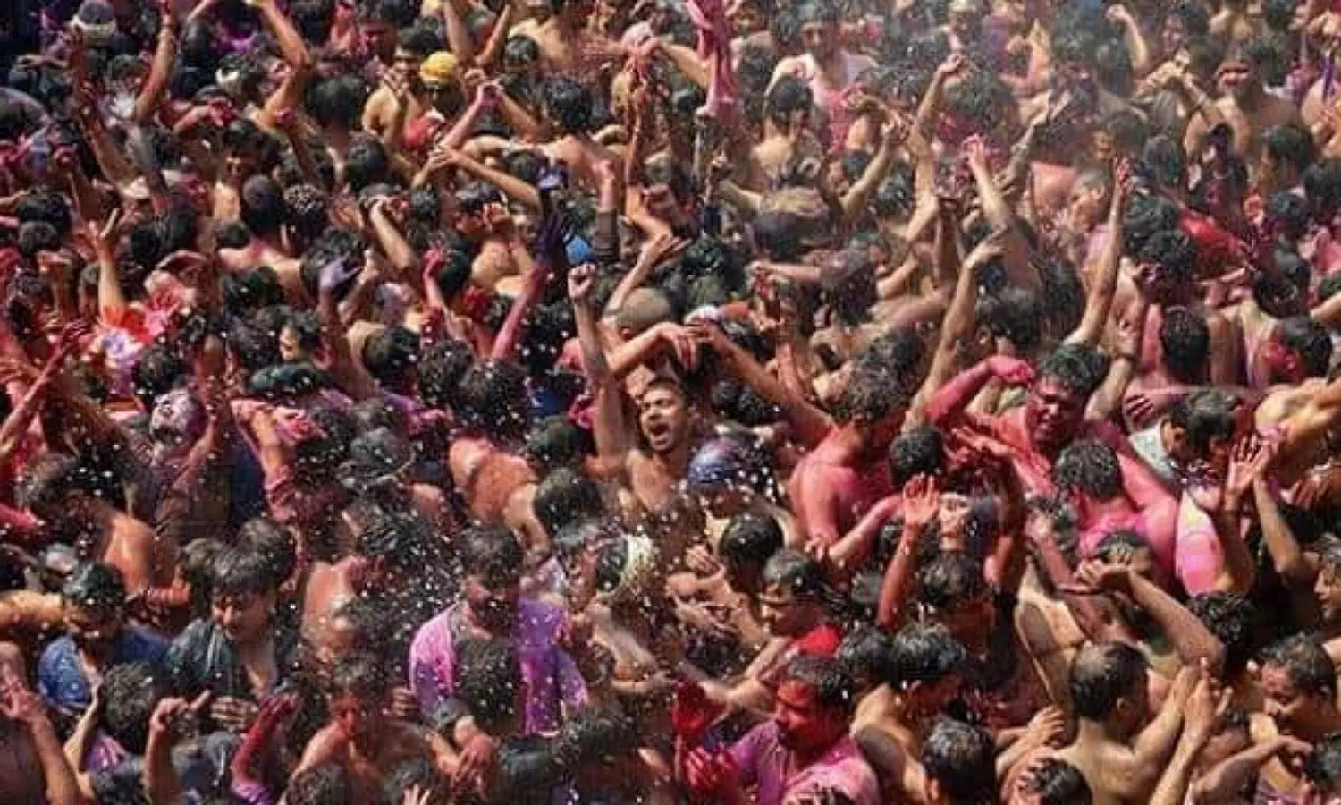 Holi celebration in prayagraj