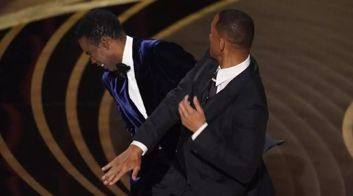 oscar awards 2022 actor will smith punches host chris rock in oscars live show