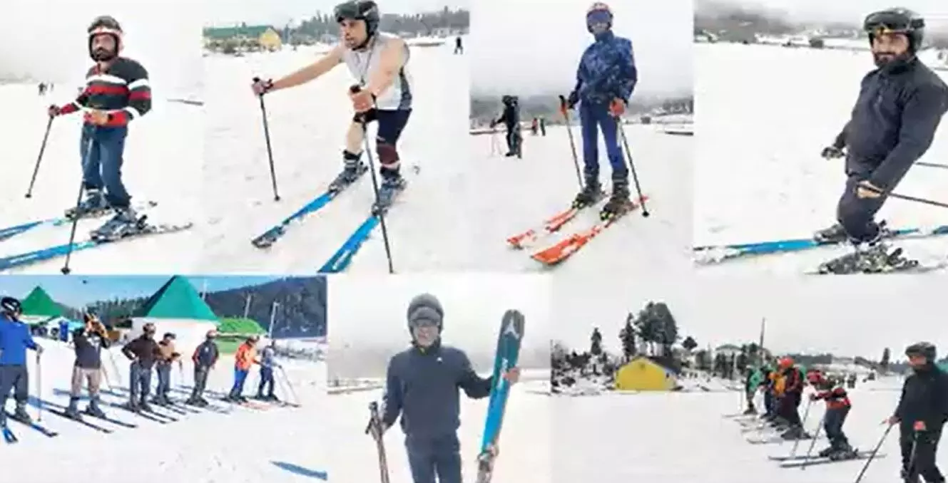 Indian Army Chinar Corps gave skiing training to Kashmiri disabled youth