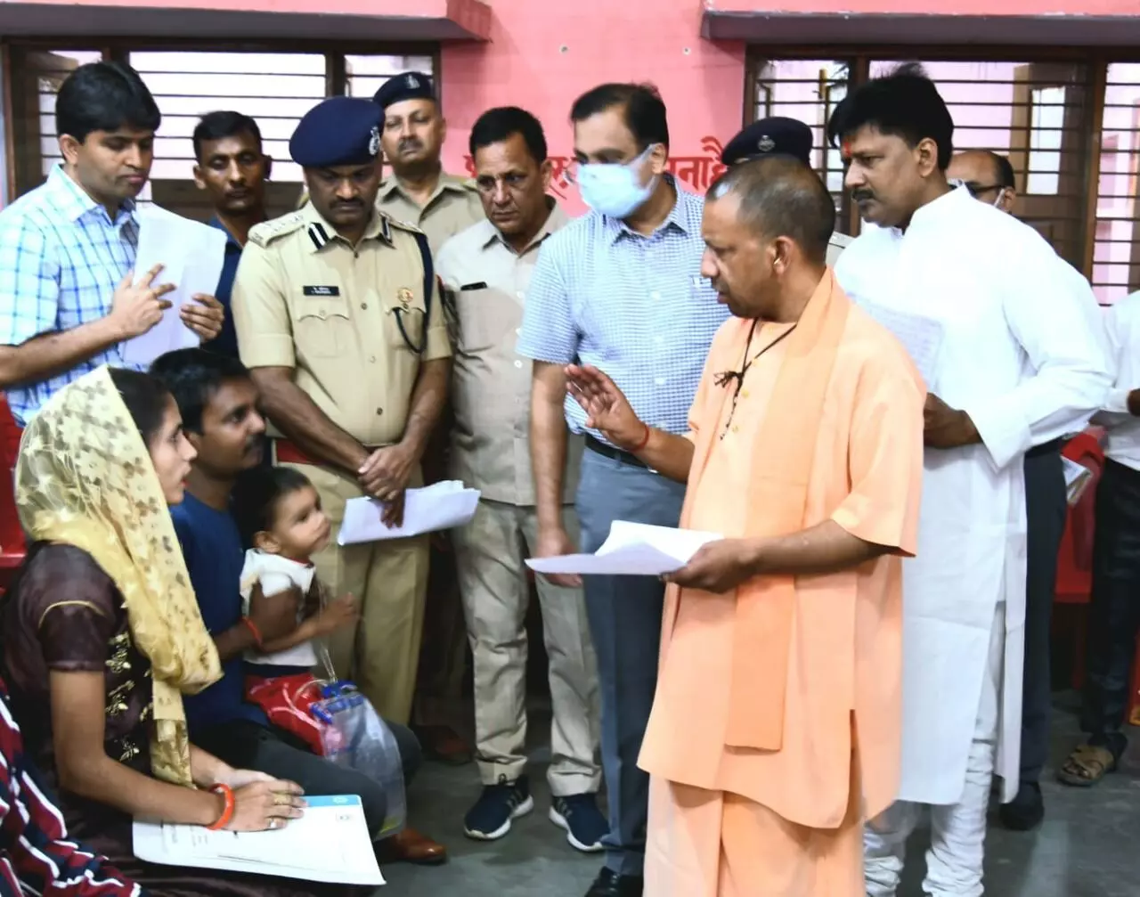 Chief Minister Yogi Adityanath held Janta Darbar at Gorakhnath temple in Gorakhpur