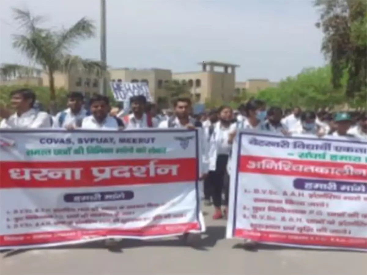 Student protest in Meerut