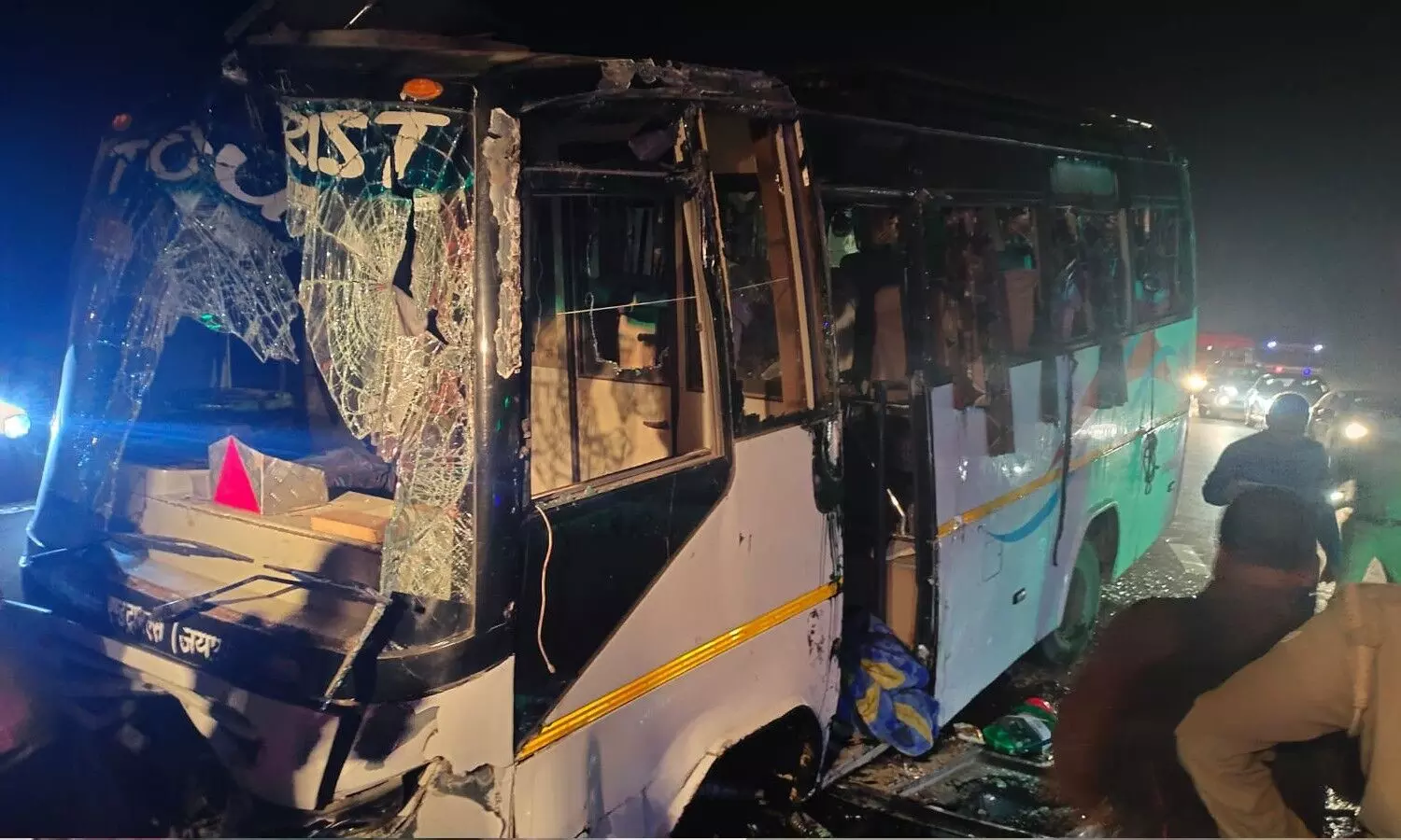 Bus accident in agra