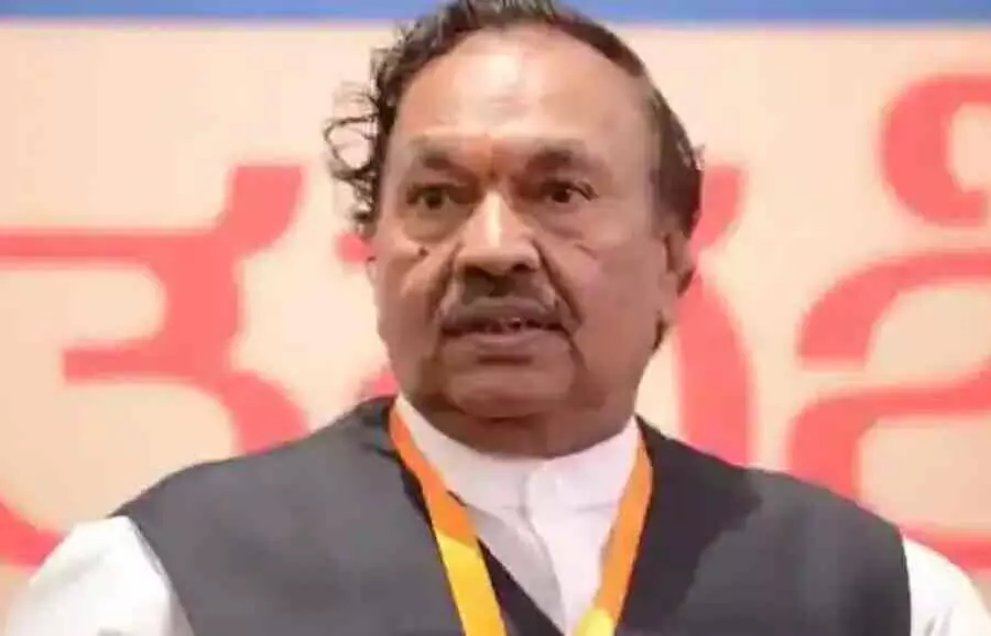 Karnataka Rural Development and Panchayati Raj Minister KS Eshwarappa