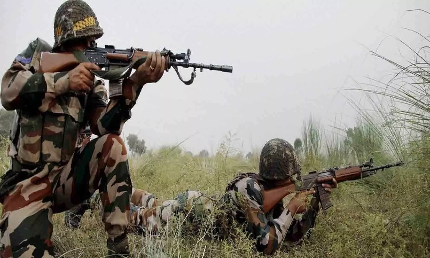Srinagar: Encounter between security forces and terrorists: Photo - Social Media
