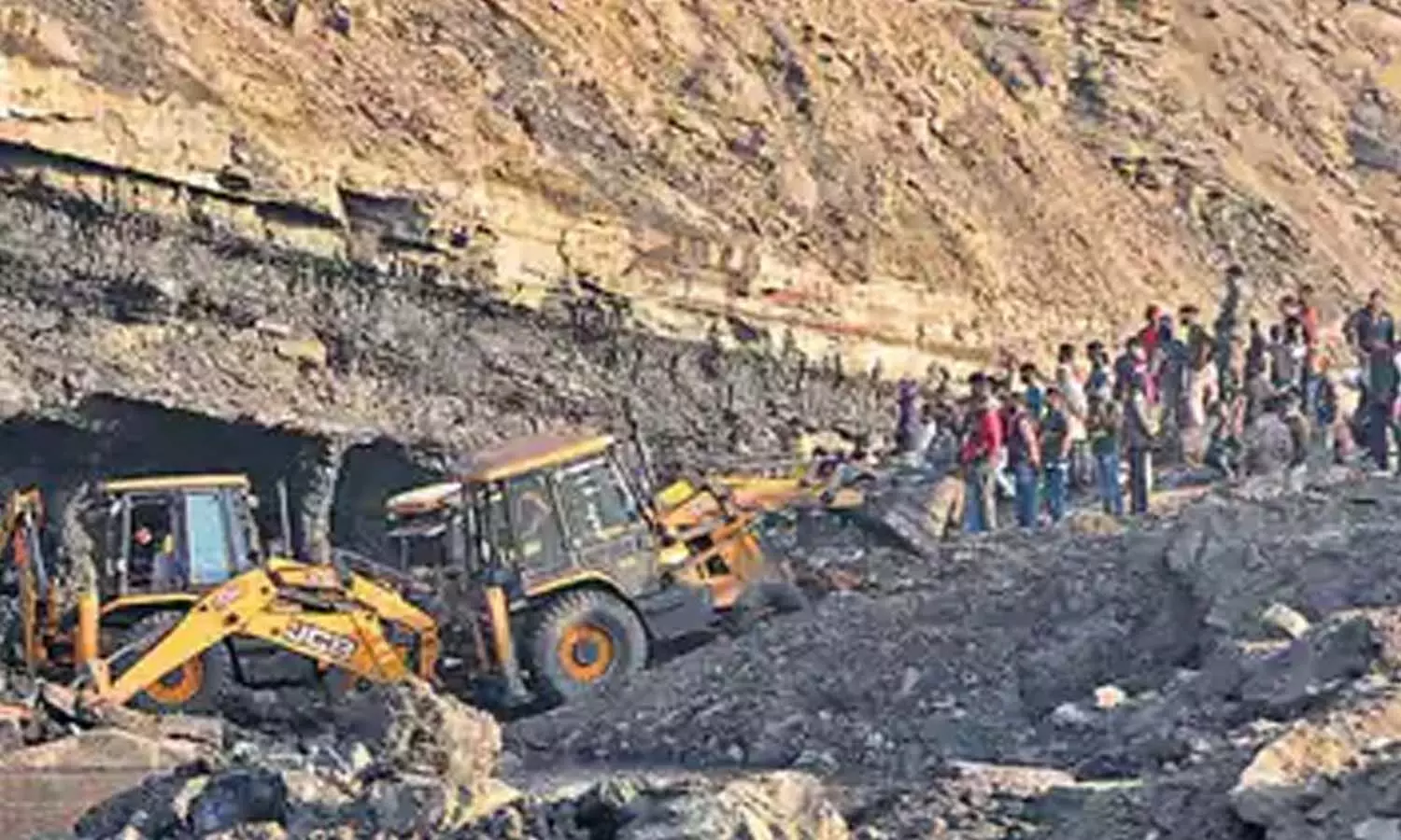 Dozens of people buried due to ground collapse during illegal coal mining in Dhanbad