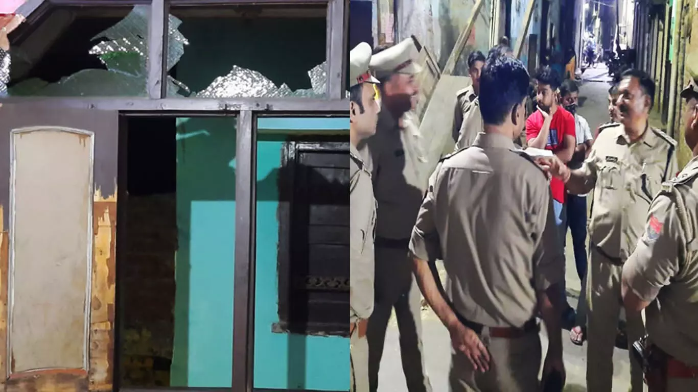 Violent clash between two groups in Moradabad