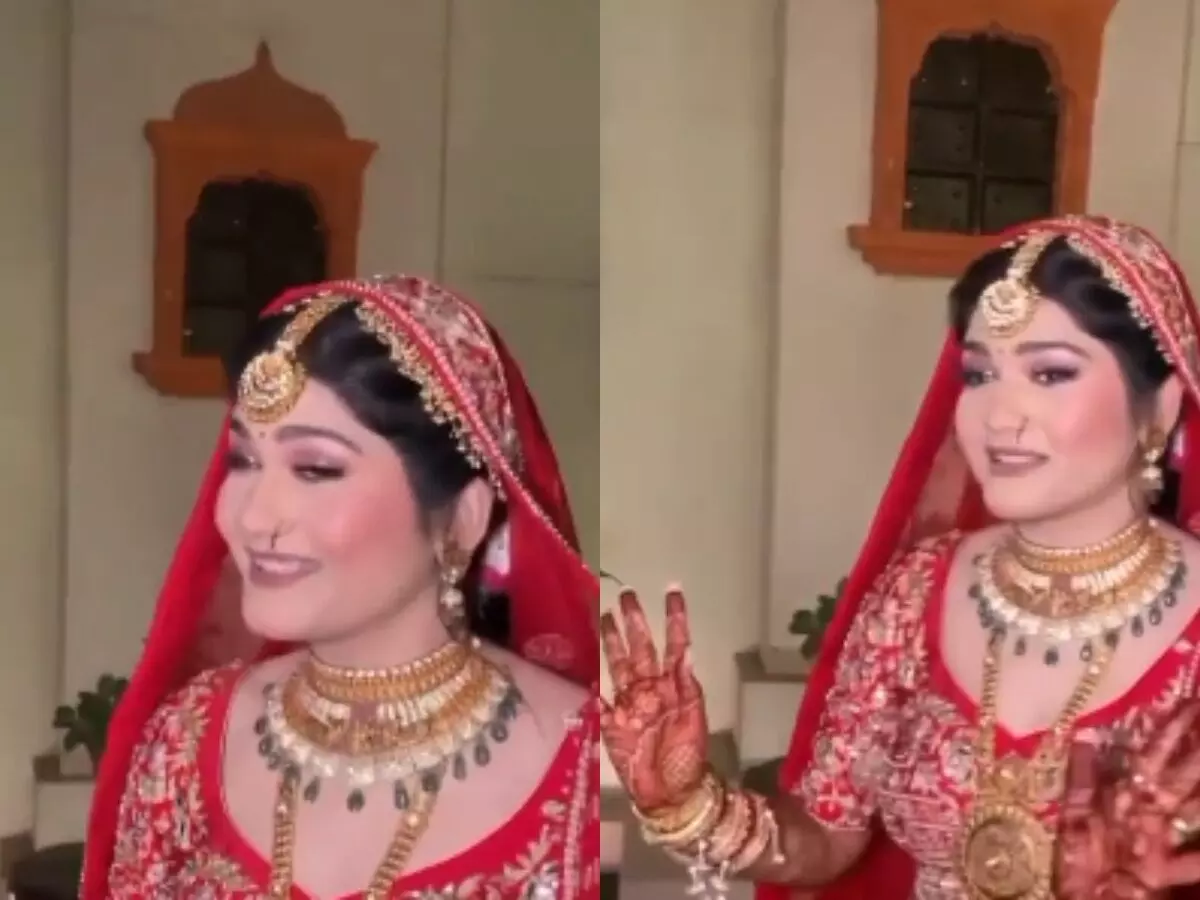 Viral Video bridal cute scolding to photographer nahi to payment cut people loving her instructions