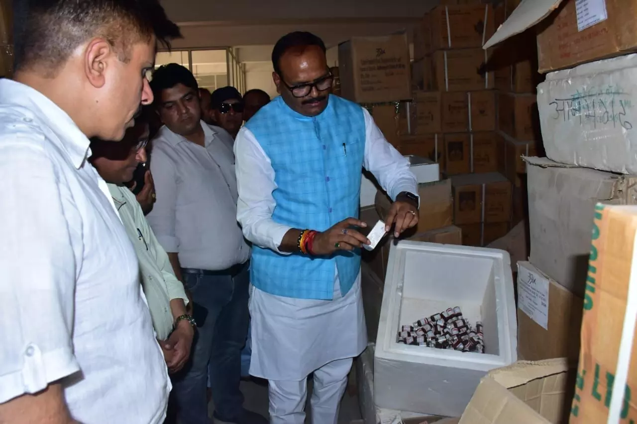 Deputy CM Brajesh Pathak raid Expired medicines worth 16.40 crores caught
