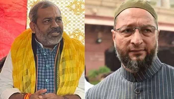 up govt minister sunil bharala says hindu deities under owaisi house he will also be excavated