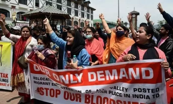 Kashmiri Pandits Movement intensified in Valley many transit camps sealed after threat of exodus